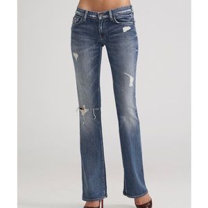 7 For All Mankind Distressed Bootcut Jeans